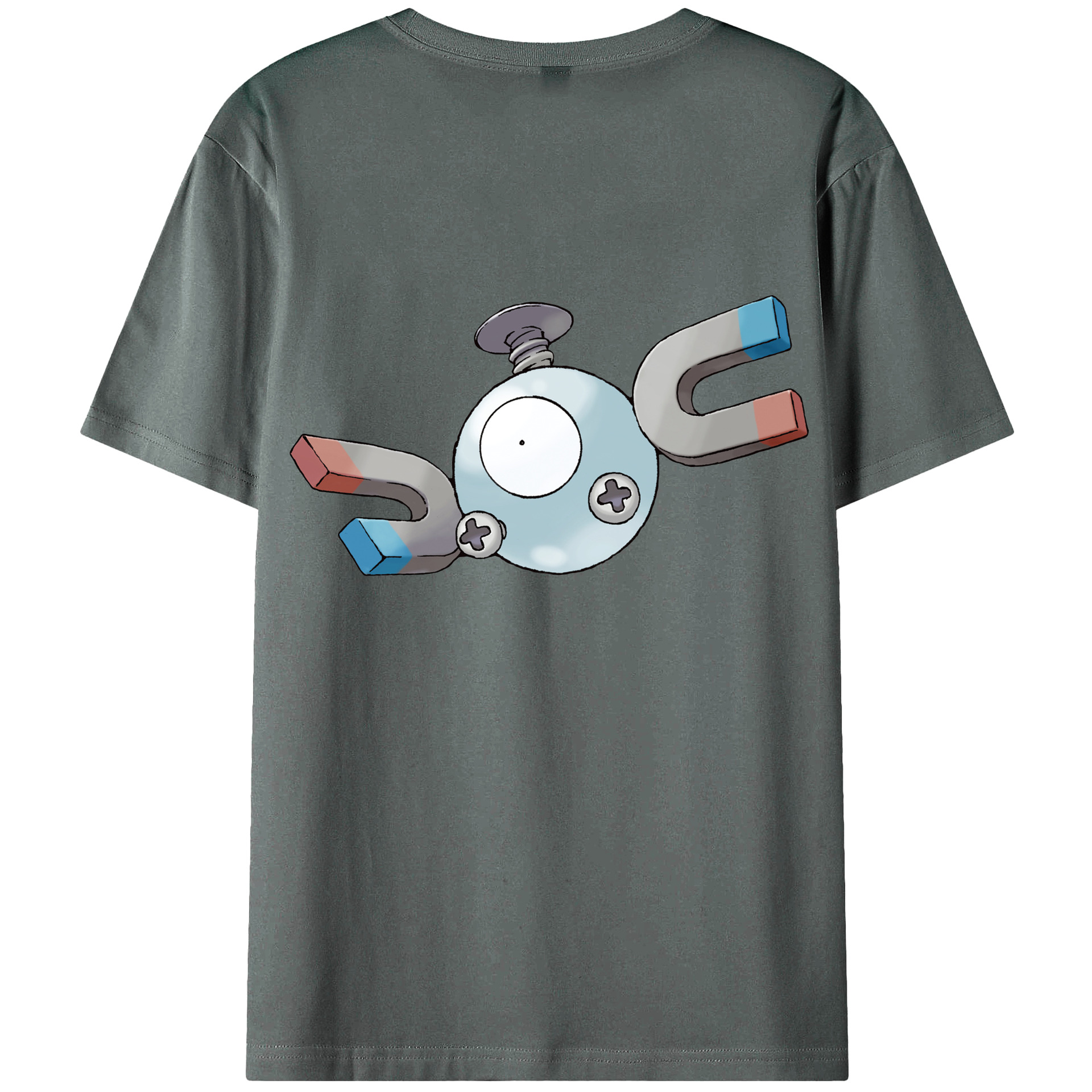 （画像用） ポケットモンスター Pokémon 綿100％ メンズ半袖Tシャツ（バックプリント） 通気性